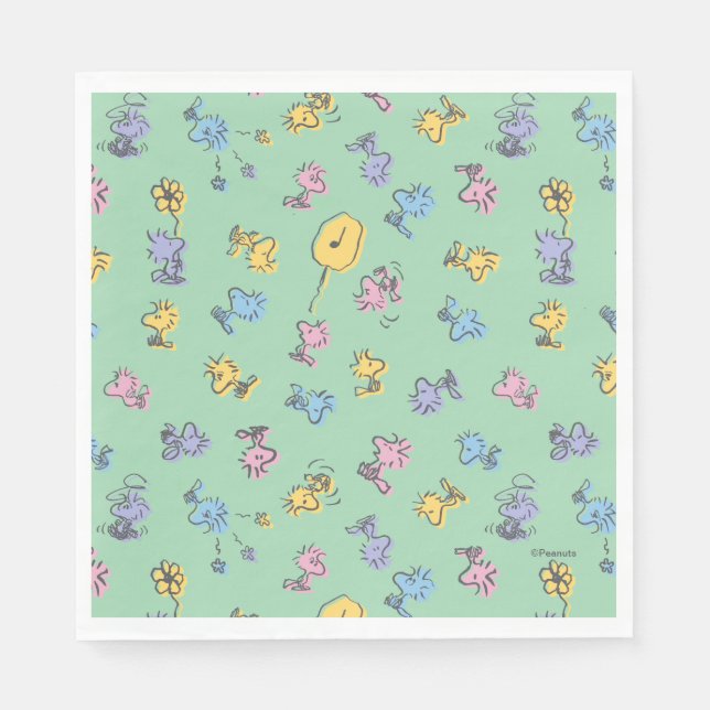 Servilleta De Papel Woodstock Sugar Pop Art Pattern (Anverso)