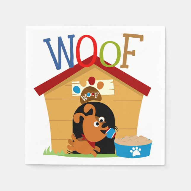 Servilleta De Papel Woof Dog (Anverso)