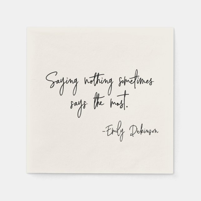 Servilleta De Papel Words of Encouragement Literary Author Book Quote (Anverso)