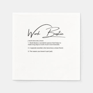 Servilleta De Papel Work Bestie Funny Coworker & Colleague Classic