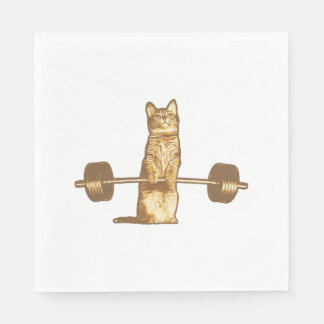 Servilleta De Papel Workout Cat Deadlift
