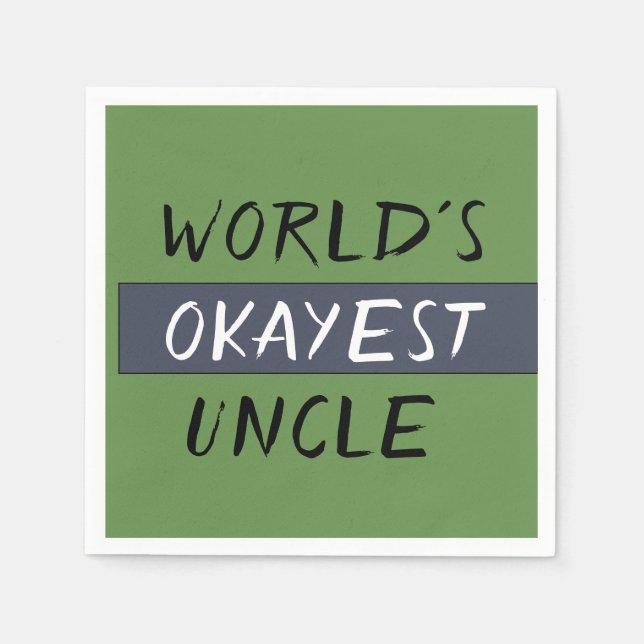 Servilleta De Papel Worlds Okayest Uncle Funny (Anverso)