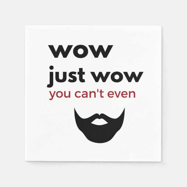 Servilleta De Papel wow simplemente wow coctel napkins - barba (Anverso)