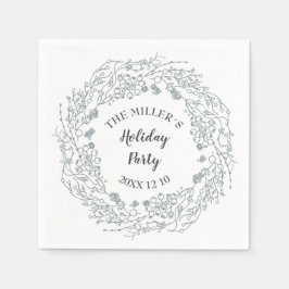 Servilleta De Papel Wreath de las bayas blancas de invierno