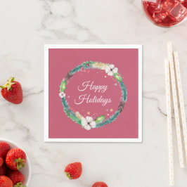 Servilleta De Papel Wreath de vacaciones de bonito Boho