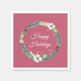 Servilleta De Papel Wreath de vacaciones de bonito Boho
