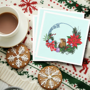 Servilleta De Papel Wreath del ratón navidades