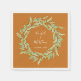Servilleta De Papel Wreath Greeneration on Ochre Boda