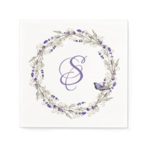 Wreath Lavender Aniversario Con Monograma