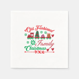 Servilleta De Papel Xmas Art Viejo Navidades Familiares De Moda