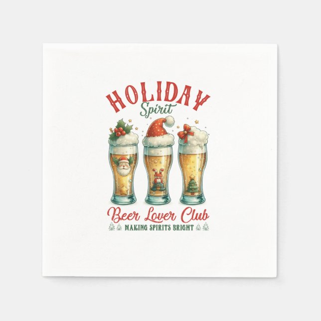Servilleta De Papel Xmas Gift Beer Lover Club (Anverso)