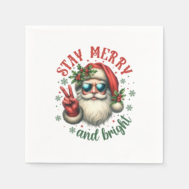 Servilleta De Papel Xmas Gift Stay Merry (Anverso)