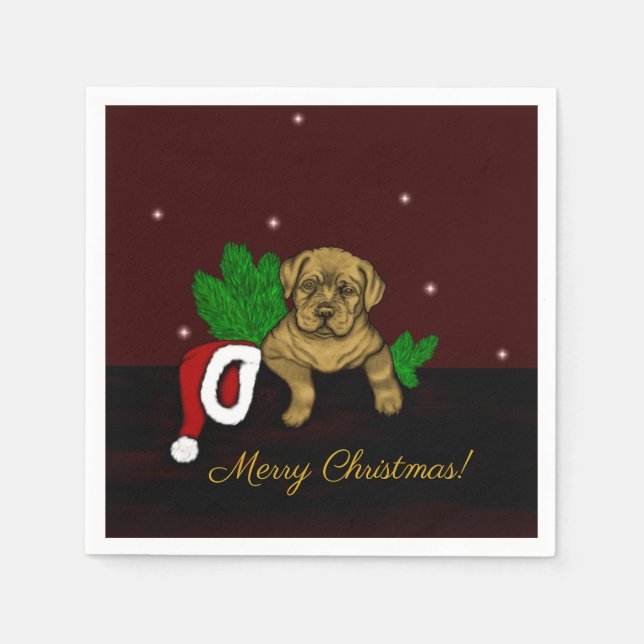 Servilleta De Papel XMas Puppy (Anverso)