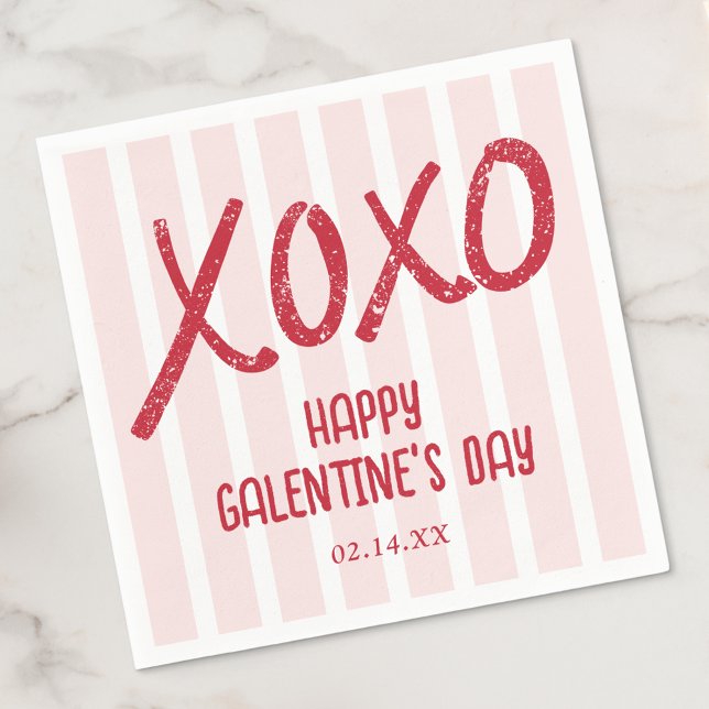 Servilleta De Papel XOXO Hand Drawn Galentine’s Day Party (Subido por el creador)