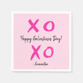 Servilleta De Papel XOXO personalizado - Feliz Día de Galentine