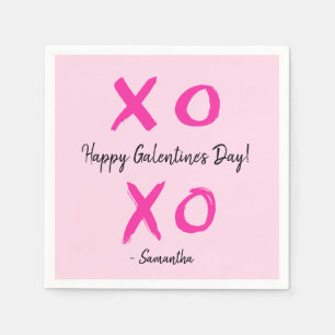 Servilleta De Papel XOXO personalizado - Feliz Día de Galentine