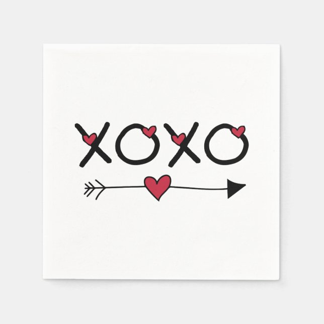 Servilleta De Papel XOXO Valentines (Anverso)