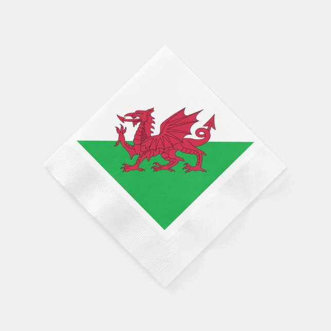 Servilleta De Papel Y Ddraig Goch: servilletas de cócteles acuñadas co (Borde)