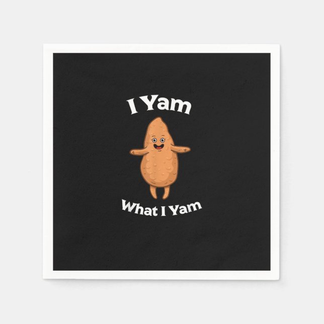 Servilleta De Papel Yam What I Yam - Dancing Sweet Potato Thanksgivi (Anverso)