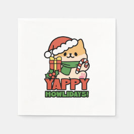 Servilleta De Papel Yappy Howlidays - Personalizado de perros Navidade