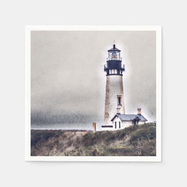 Servilleta De Papel Yaquina Head Lighthouse Newport Oregon (Anverso)