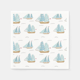 Servilleta De Papel Yates de verano con velero