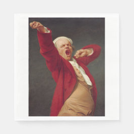 Servilleta De Papel Yawning Man (autorretrato) (de Joseph Ducreux)