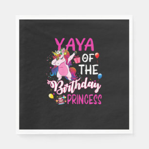 Servilleta De Papel Yaya De La Princesa Nacida Unicorn Chica Camiseta