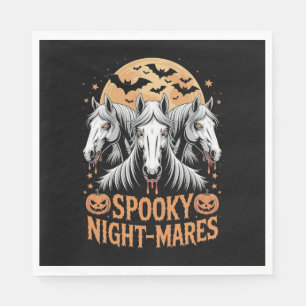 Servilleta De Papel Yeguas de Noche Espeluznante Halloween Caballo