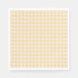 Servilleta De Papel Yellow Gingham Napkin
