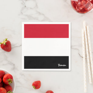 Servilleta De Papel Yemen y la moda de la fiesta de la bandera yemení 