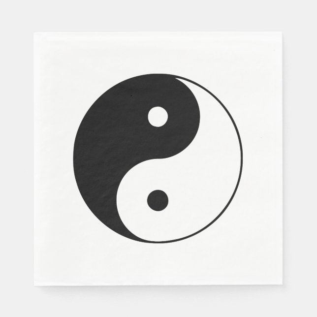 Servilleta De Papel Yin blanco y negro clásico y Yang (Anverso)
