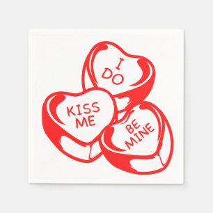 Servilleta De Papel Yo Beso Que Sea Mi El día de San Valentín 3 Ply Na