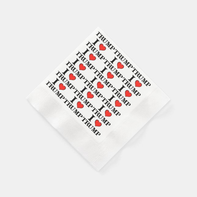 Servilleta De Papel Yo corazón a Trump (Borde)