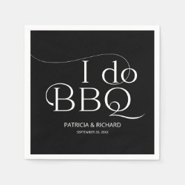 Servilleta De Papel Yo hago BBQ Engagement Party Black