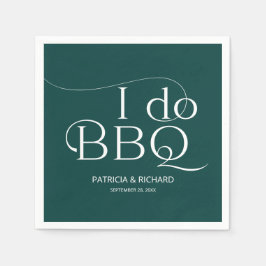 Servilleta De Papel Yo hago BBQ Engagement Party Green