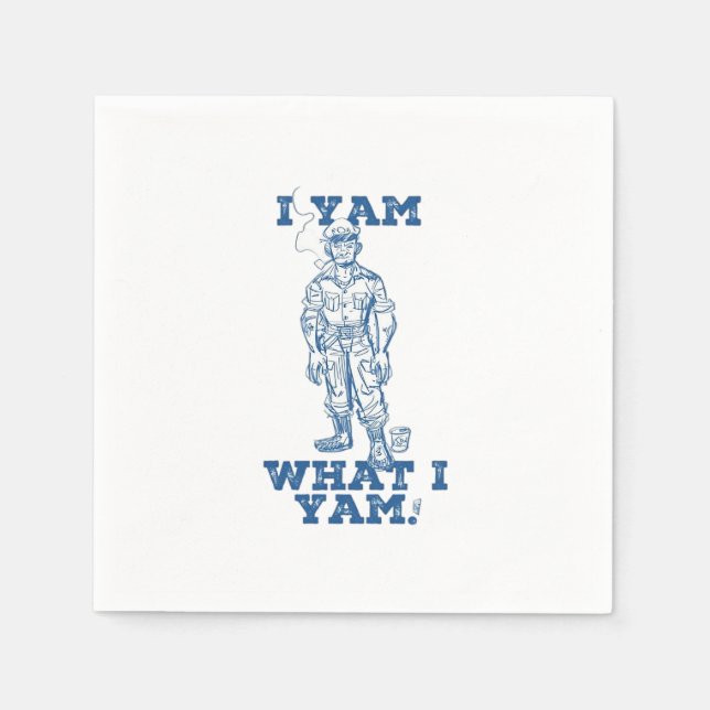 Servilleta De Papel Yo Soy Lo Que Soy. Diseño de esbozo (Anverso)