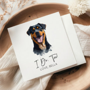 Servilleta De Papel ¡Yo También! Boda del Mascota del perro Rottweiler