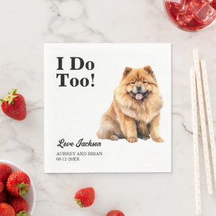 Servilleta De Papel ¡Yo También! Boda Mascota Chow Chow Dog