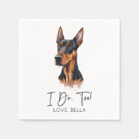 ¡Yo También! Boda Mascota de perro Dobermann