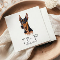¡Yo También! Boda Mascota de perro Dobermann