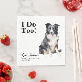 Servilleta De Papel Yo También Border Collie Boda de Mascotas