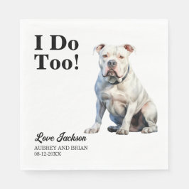 Servilleta De Papel Yo también Bulldog americano en la recepción