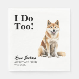 Servilleta De Papel Yo También Hago La Recepción De Bodas Akita Inu