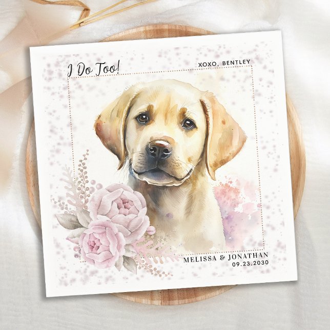 Servilleta De Papel Yo También Labrador Recuperador Boda De Perro Flor (Subido por el creador)
