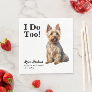 Servilleta De Papel Yo también lo hago Boda de Mascota de Territorios 