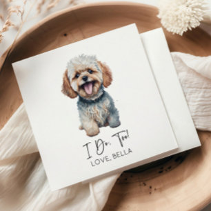 Servilleta De Papel ¡Yo También! Maltipoo Dog Boda