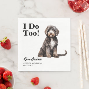 Servilleta De Papel ¡Yo También! Mascota boda de Perro de Agua de Port
