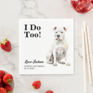 Servilleta De Papel ¡Yo también! Perro Dogo Argentino Boda Mascota
