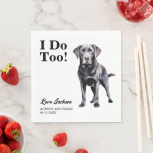 Servilleta De Papel ¡Yo también! Perro Labrador negro servilletas de b